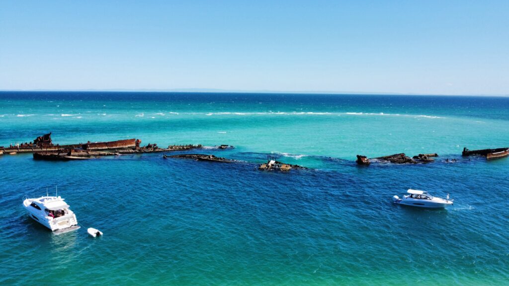 épaves de Tangalooma à Moreton Island en Australie