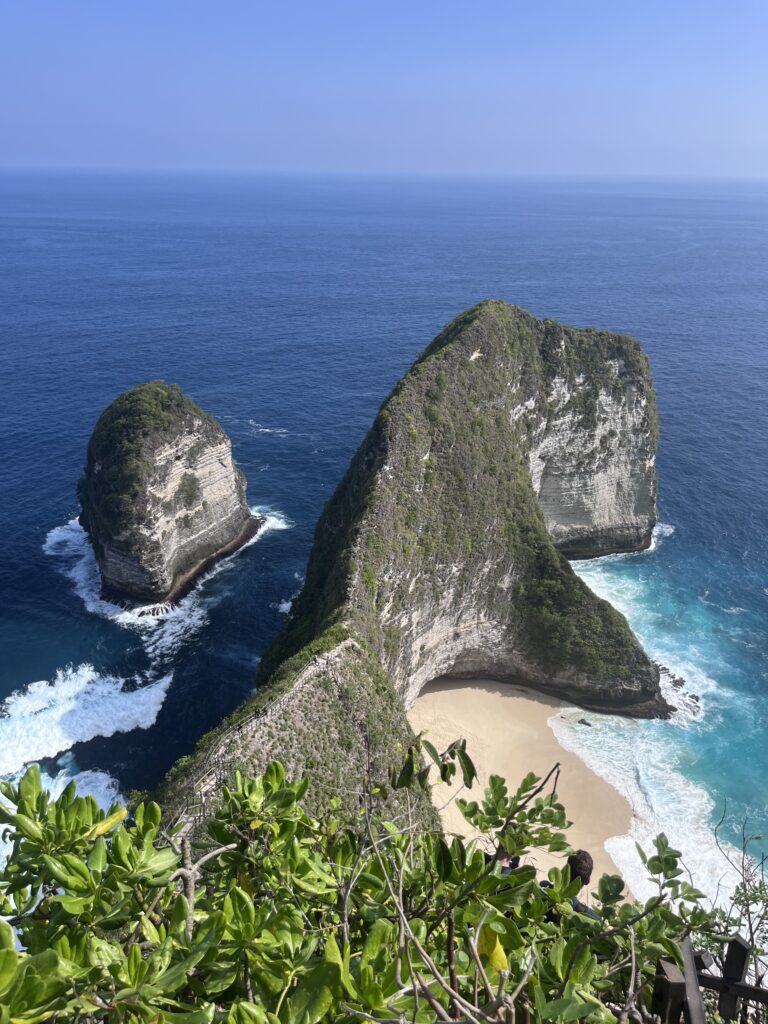 vue sur Kelingking Beach à Nusa Penida en Indonésie