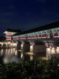 Pont Woljeonggyo illuminé de nuit, Gyeongju, Corée du Sud
