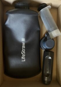 Équipement et accessoires de la gourde filtrante Lifestraw Peak